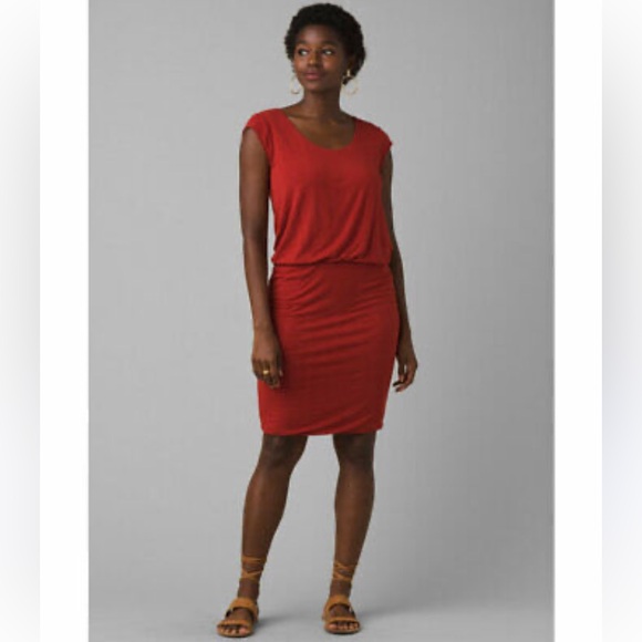 Prana Janey Foundation Mini Dress in Rustic Red Heather Women’s Size Small - Picture 10 of 11
